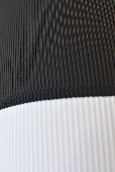 up close of ribbed texture of Glitteractive Color Block fabric
