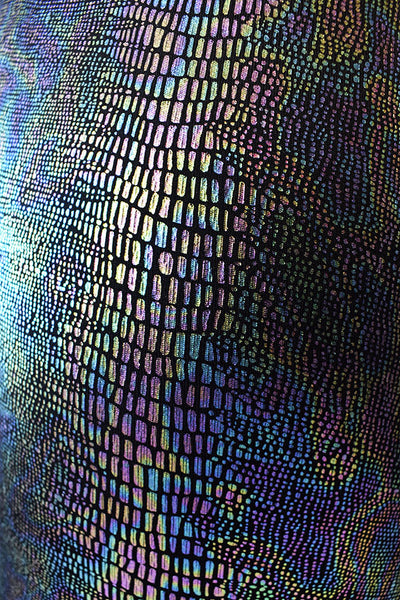 up close photo of iridescent print
